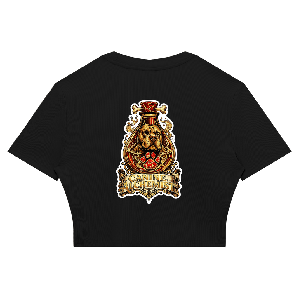 Women's Slim Ribbed Crop T-Shirt