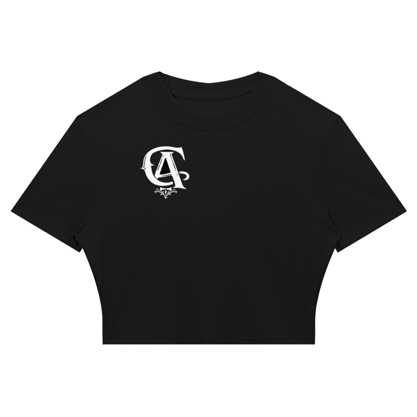 Women's Slim Ribbed Crop T-Shirt